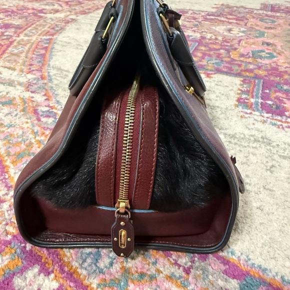 Proenza Schouler Dark Red and Black Leather Satchel - Picture 2 of 5